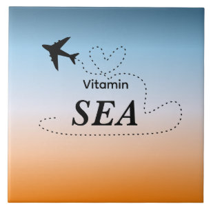 Azulejo Mar de vitamina Color de verano naranja Avión