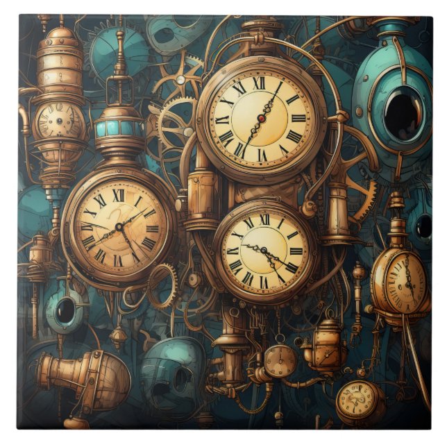 Azulejo Maravillas Mecánicas Tile Cerámico (Frente)