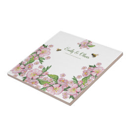 Azulejo Maravillosas acuarelas de manzanas y е