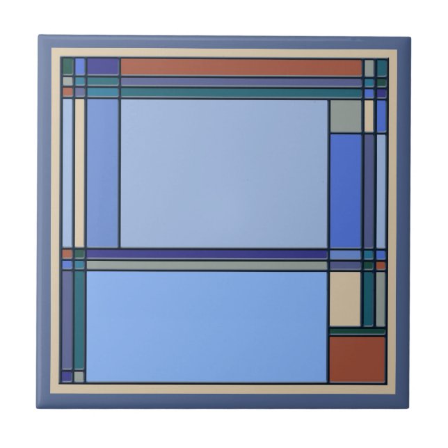 Azulejo Maravillosas artes y artesanías con patrones geomé (Frente)