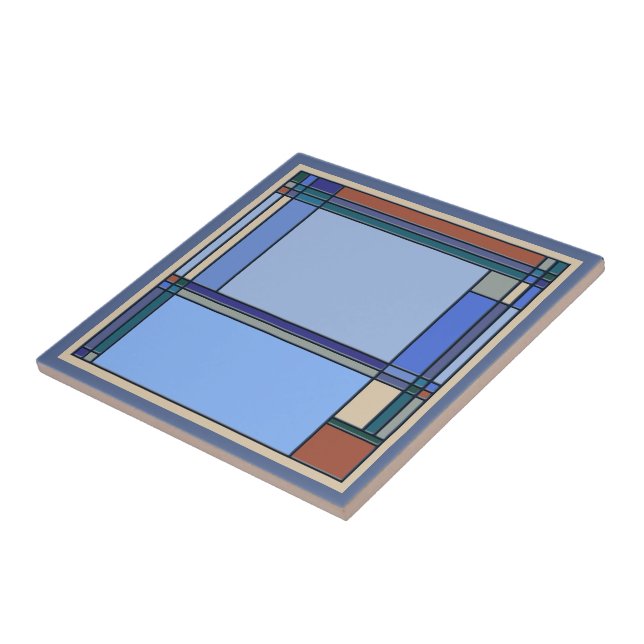 Azulejo Maravillosas artes y artesanías con patrones geomé (Lado)