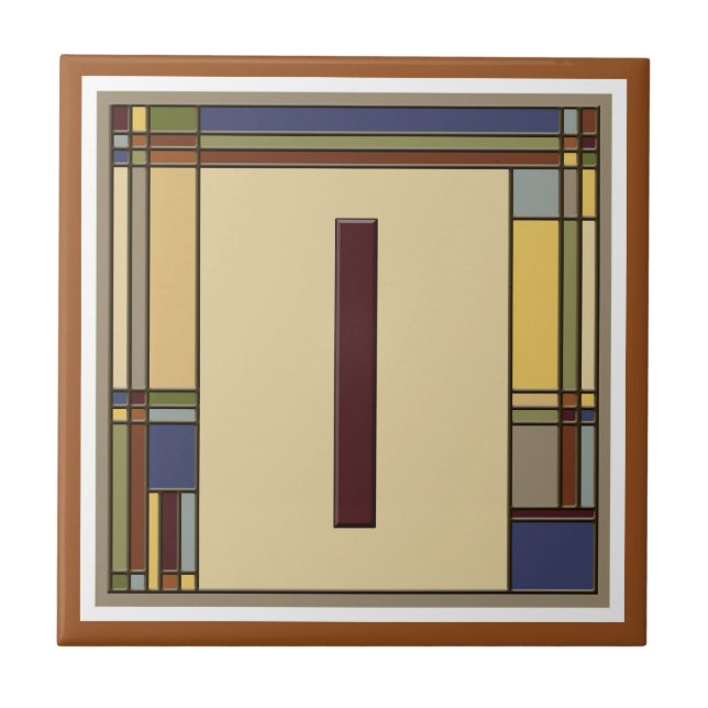 Azulejo Maravillosas Artes y Oficios Geométricos Iniciales (Frente)