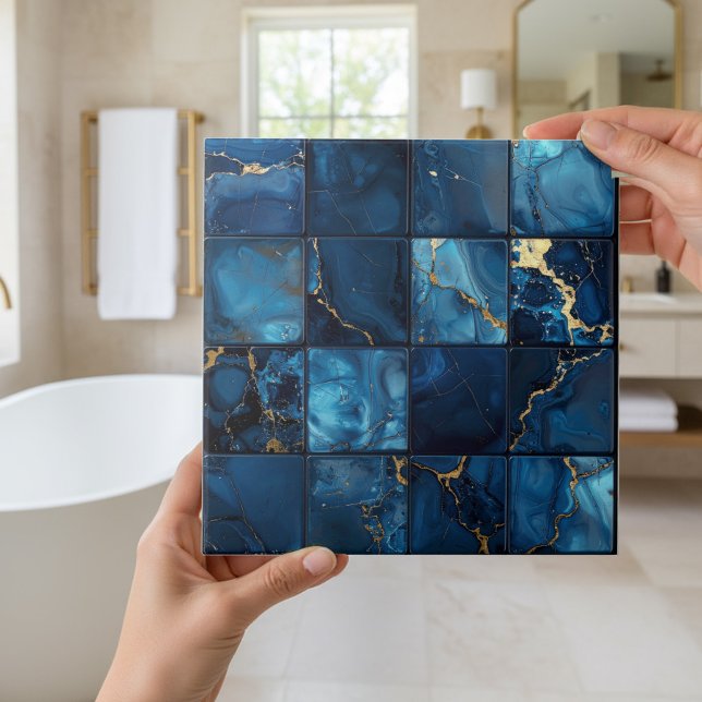 Azulejo Marble Mix 4x4 Squares Blue ID1186c (Subido por el creador)