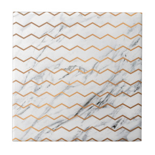Azulejo Marble y Chevron dorado