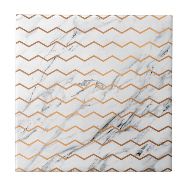 Azulejo Marble y Chevron dorado (Frente)