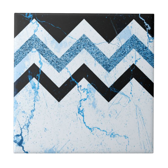 Azulejo Marble y Purpurina Chevron (Frente)