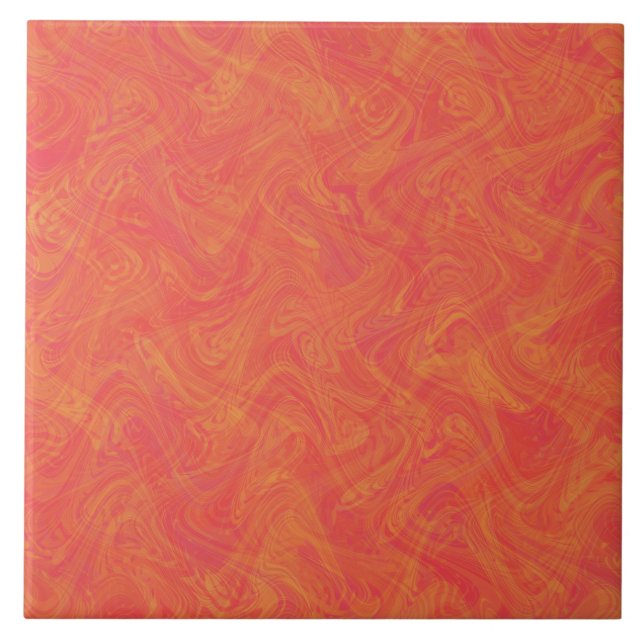 Azulejo Marbling Orange Pattern (Frente)