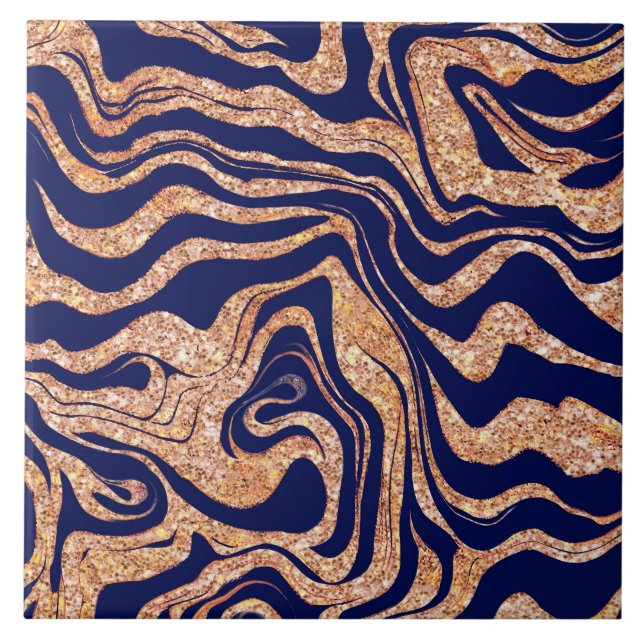 Azulejo Marbly Purple & Rubor Purpurina Rosa Cute Girly Gl (Frente)