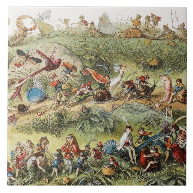 Azulejo Marcha triunfal del rey elfo, hadas, duendes (Frente)