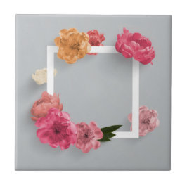 Azulejo Marco de flor