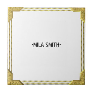 Azulejo Marco dorado elegante