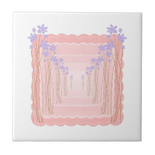 Azulejo Marco Floral Pastel