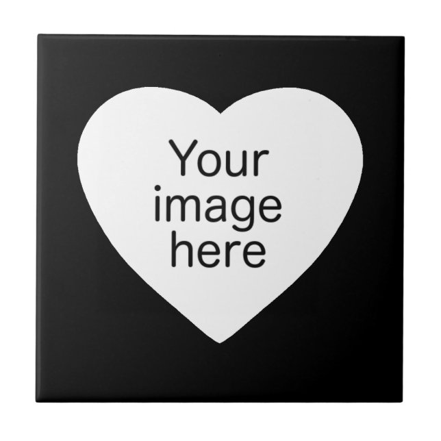 Azulejo Marco fotográfico en forma de corazón (Frente)