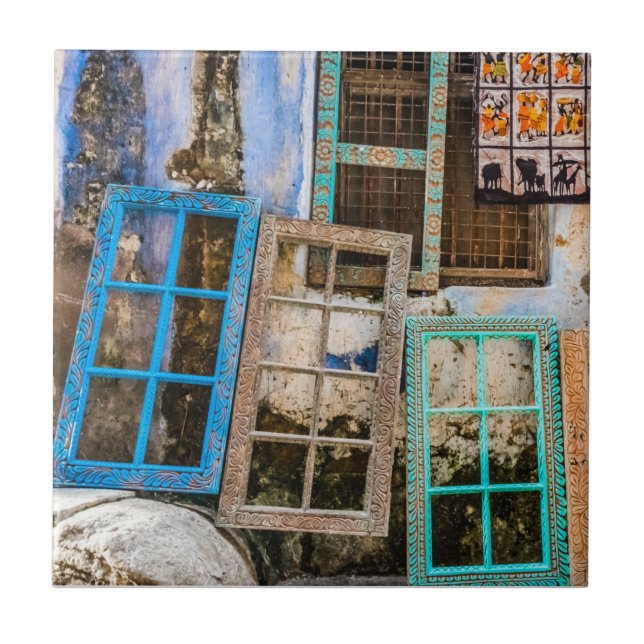 Azulejo Marcos de ventana coloridos (Frente)