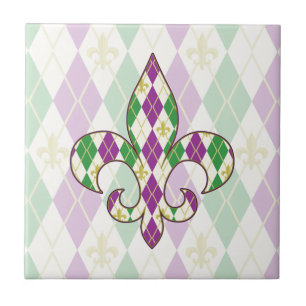 Azulejo Mardi Gras Argyle Tile