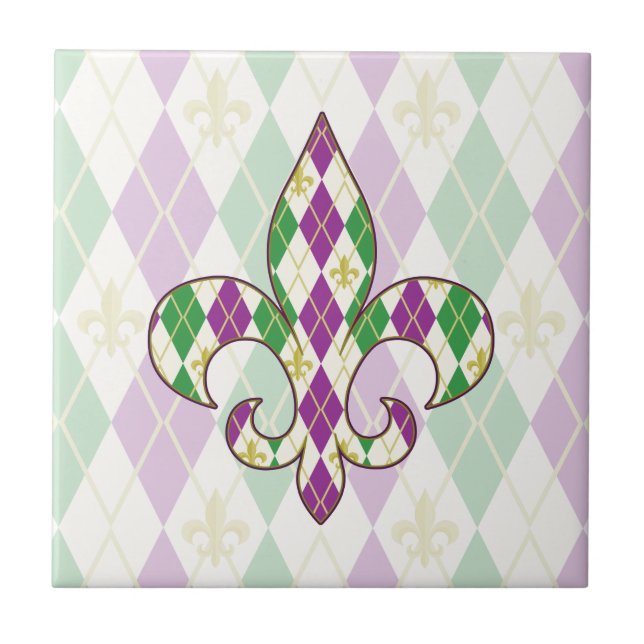Azulejo Mardi Gras Argyle Tile (Frente)