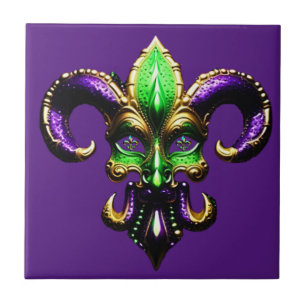 Azulejo Mardi Gras Fleur De Lis