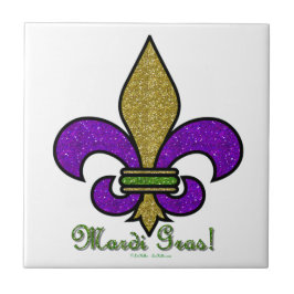 Azulejo Mardi Gras Fleur De Lis