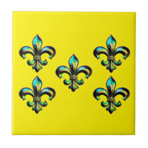 Azulejo Mardi Gras Fleur De Lis