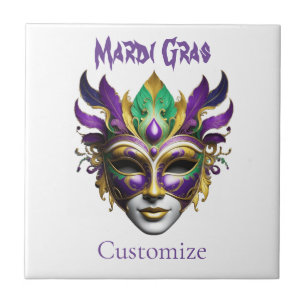 Azulejo Mardi Gras Mask Thunder_Cove