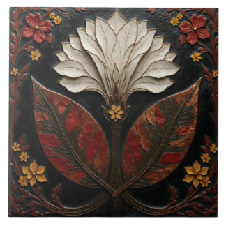 Azulejo Marfil Bloom a medianoche