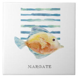 Azulejo MARGATE DE LA Playa Watercolor TROPICAL FISH