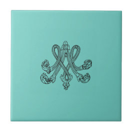 Azulejo Marie Antoinette – Monogramm – Monogram initials