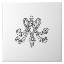 Azulejo Marie Antoinette – Monogramm – Monogram initials