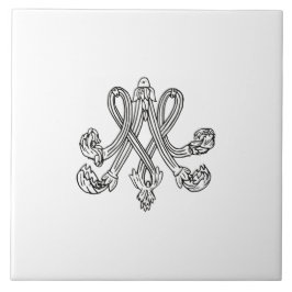 Azulejo Marie Antoinette – Monogramm – Monogram initials