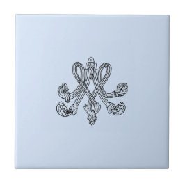 Azulejo Marie Antoinette – Monogramm – Monogram initials