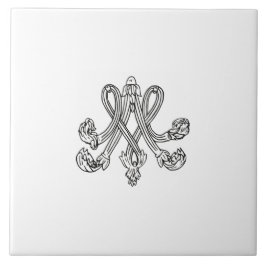 Azulejo Marie Antoinette – Monogramm – Monogram initials