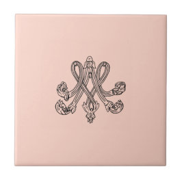 Azulejo Marie Antoinette – Monogramm – Monogram initials