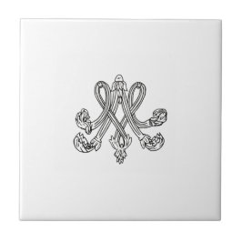 Azulejo Marie Antoinette – Monogramm – Monogram initials