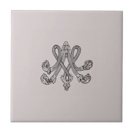 Azulejo Marie Antoinette – Monogramm – Monogram initials