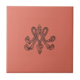 Azulejo Marie Antoinette – Monogramm – Monogram initials