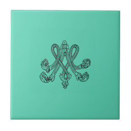 Azulejo Marie Antoinette – Monogramm – Monogram initials