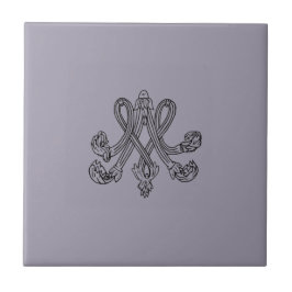 Azulejo Marie Antoinette – Monogramm – Monogram initials