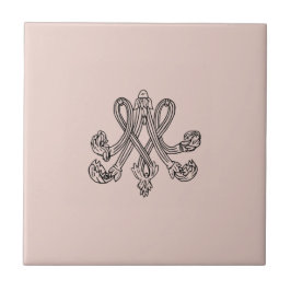 Azulejo Marie Antoinette – Monogramm – Monogram initials