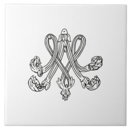 Azulejo Marie Antoinette – Monogramm – Monogram initials
