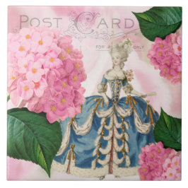 Azulejo Marie Antoinette Pink Hydrangea Cerámica Tile