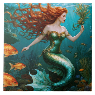 Azulejo "Marielle" - Hermosa sirena bailarina