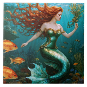 Azulejo "Marielle" V2 - Hermosa sirena bailarina