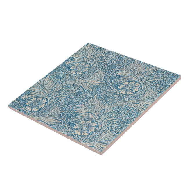 Azulejo Marigoldes Azules (por William Morris) (Lado)