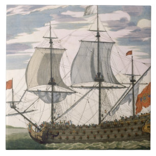 Azulejo Marina de guerra británica: una nave de primer