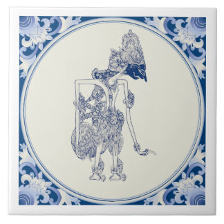 Azulejo Marioneta De Sombra Holandés-Indonesia Delft Blauw