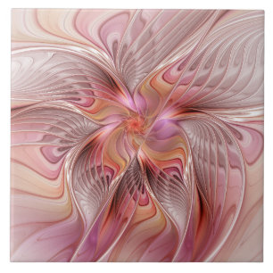 Azulejo Mariposa abstracta colorida arte fantástica fracta