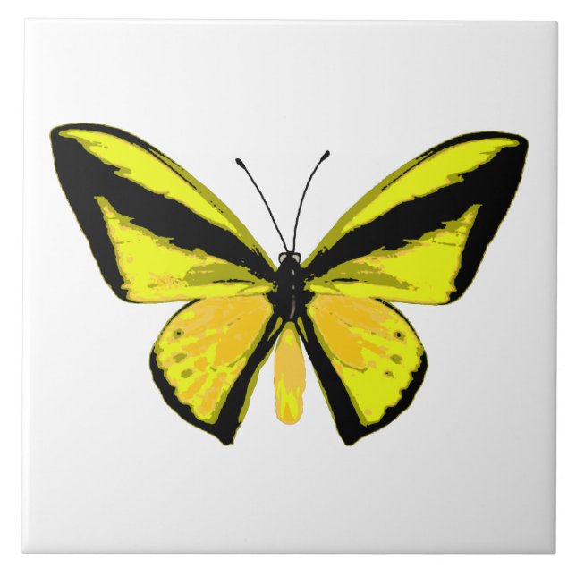 Azulejo Mariposa amarilla y negra (Frente)