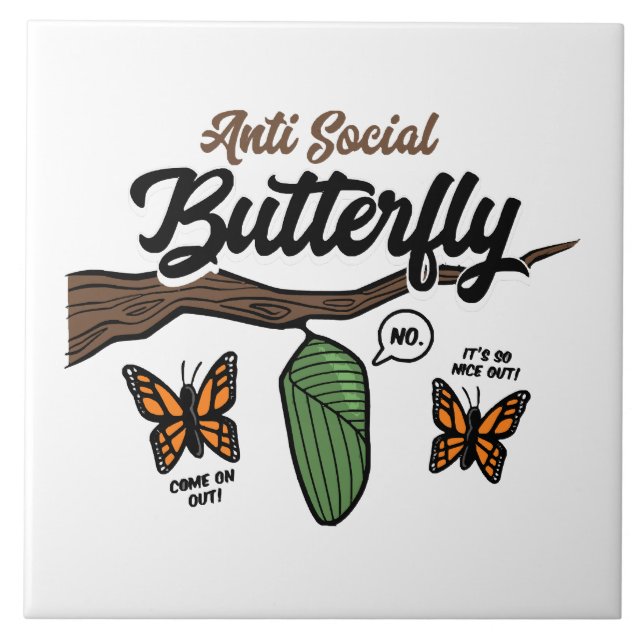 Azulejo Mariposa antisocial (Frente)