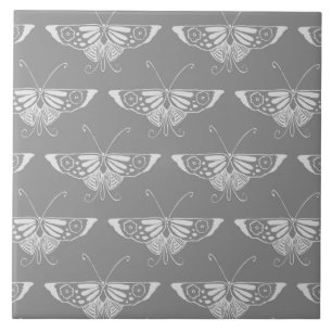 Azulejo Mariposa Art Decó con estilo, tonos grises y grise