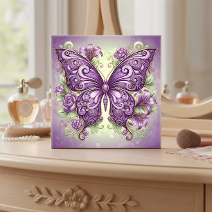 Azulejo Mariposa Art Nouveau Pat#3 Wisteria ID1222